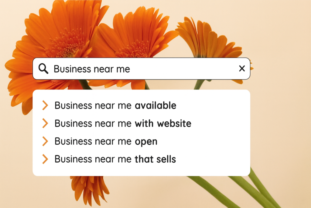 Zoekresultaten met bloemenachtergrond