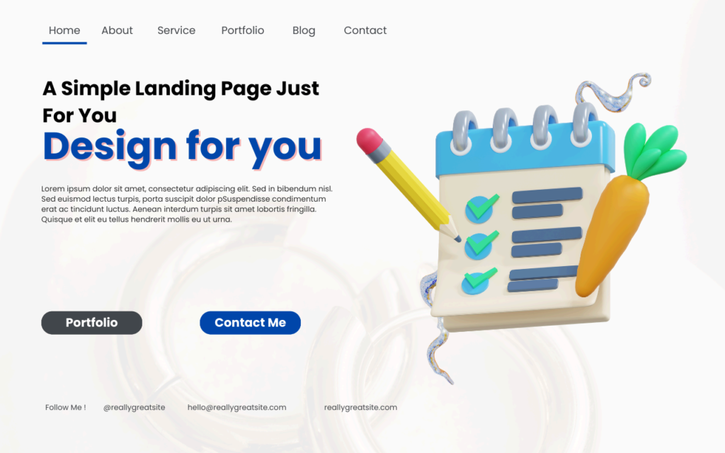 landing page